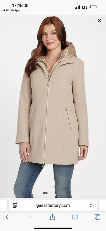 mango palto: Palto, Guess, L, XL, rəng - Bej — 4
