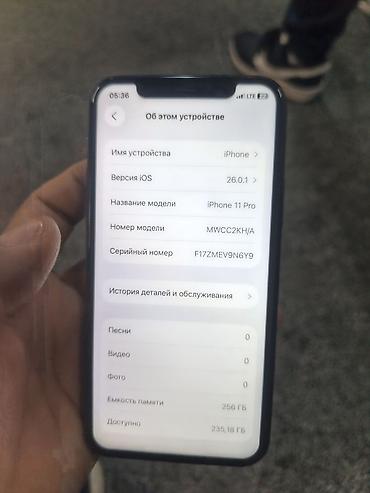 Уюлдук телефондор жана аксессуарлар: IPhone 11 Pro, 256 ГБ, цвет Space Gray Идеально ✅ фейс трутон рабочий — 3
