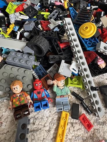 lego brawl: Большая смесь деталей аналогов LEGO в мешке. - Вес по фото на весах — 4