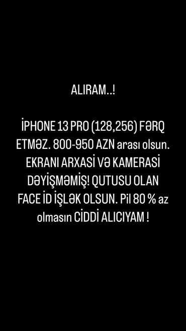 Apple iPhone: IPhone 13 Pro, 128 GB, Alpine Green, Zəmanət, Kredit, Simsiz şarj