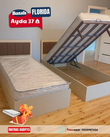 Çarpayılar: Yeni, Təknəfərlik çarpayı, Bazalı, Matras ilə, Siyirməsiz, Azərbaycan — 10