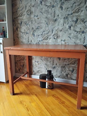 Donlar: Stol uzu 110 sm En 68 sm Ayaqqdan hun 77 sm bərk stoldur — 9