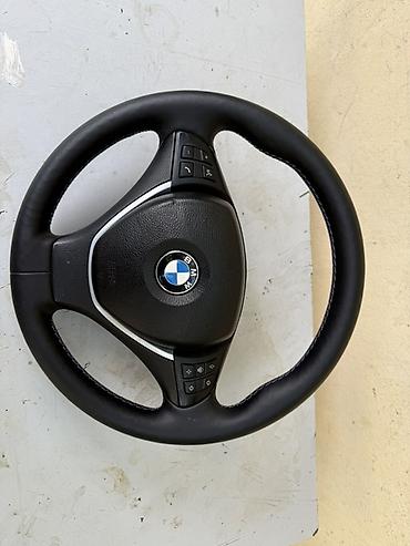 bmw sukanı: BMW sükan çarxı – orijinal e-70 x5 - Material: qara dəri (eleqant — 1