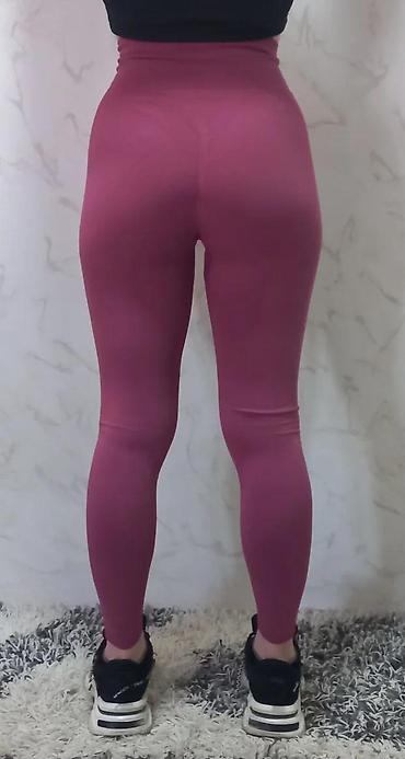 Helanke, biciklistički šortsevi: Ženske sportske helanke – visoki struk, bešavne - Boja: ciklama/roze — 13