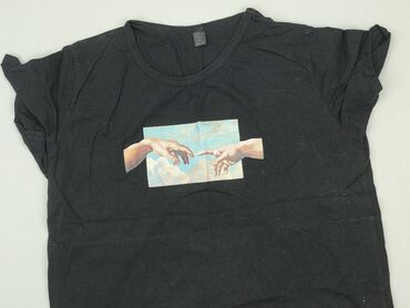 spódniczka ogrodniczka czarne: T-shirt, Shein, 2XL (EU 44), condition - Good