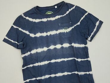 koszula w niebieskie paski: T-shirt, C&A, 12 years, 146-152 cm, condition - Very good