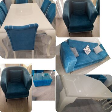 rumın mebeli: Masa desti 280₼ Divan kreslo jurnalni 350₼ satilir .Unvan Genclik