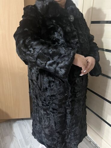 чёрное платье размер 50 52: Шуба, Норка, Узун модель