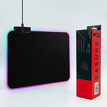 wireless mouse: Коврик игровой светящийся RS-02, мягкий тканевый с USB кабелем — 3