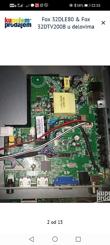 Aksesoari za TV i video: Fox 32DLE80 i Fox 32DTV200B – delovi za TV Dostupne komponente: - — 3