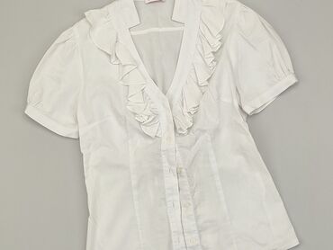 białe bluzki dopasowana krótki rękaw: Bluzka Damska, XS, stan - Dobry
