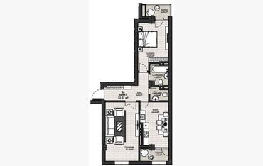 Продажа квартир: 2 комнаты, 72 м², Элитка, 11 этаж, ПСО (под самоотделку)