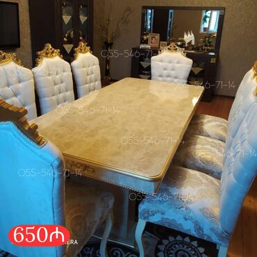 столешница для стола на заказ: Qonaq otağı üçün, Yeni, 8 stul