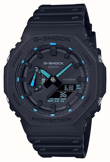 casio edifice: CASIO G-SHOCK GA-2100 с бирюзовыми акцентами - Корпус восьмигранной — 2