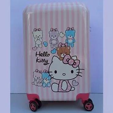 Rančevi, torbe i koferi: Dečji kofer na točkiće – Hello Kitty motiv - Tvrda školjka sa sjajnom — 8