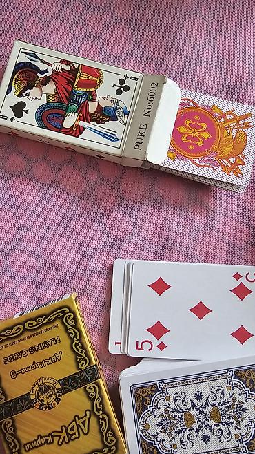 Настольные игры: Набор игральных карт. 2 колоды. Каждая колода -по 200 сомов — 2