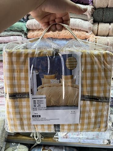 bed sheets: Комплект постельного белья в клетку - Формат: набор в фирменной — 3
