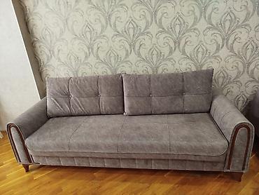 Divanlar: Qonaq otağı üçün rahat 3-yerlik divan - Rəng: boz (daş effekti ilə) — 4