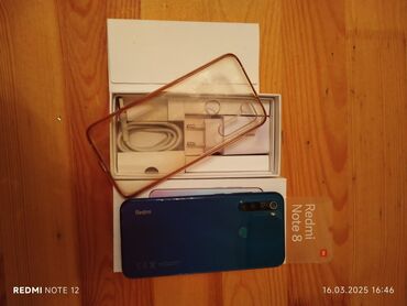 Xiaomi: Xiaomi Redmi Note 8, 64 GB, rəng - Göy, 
 Sensor, Barmaq izi, İki sim kartlı