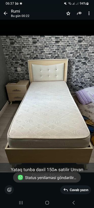 Masa və oturacaq dəstləri: Yataq tunba daxil 150₼ satilir Unvan Ehmedli &amp;Rumi