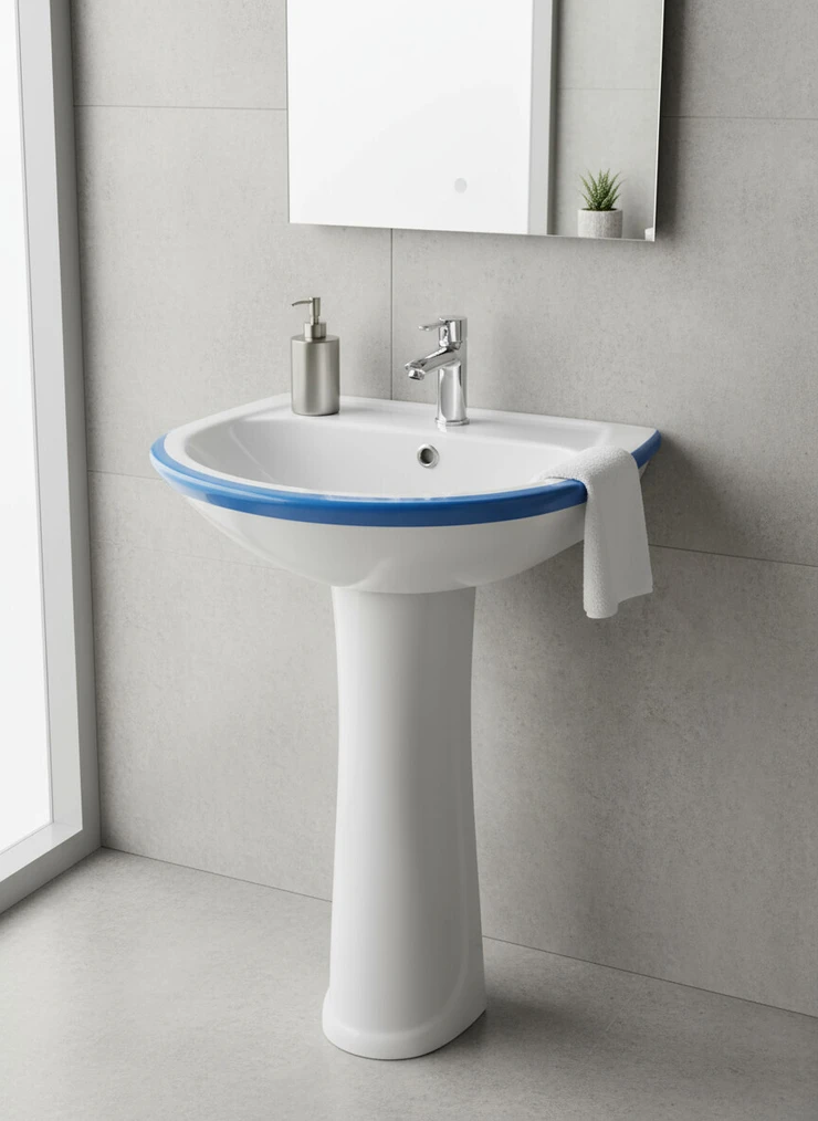 Раковина для ванной, Особенности: Глянцевое, Овальная форма, Материал: Керамика