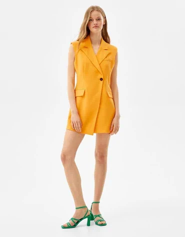 Bershka color - Orange, Cocktail, With the straps