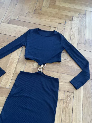 Zara XS (EU 34), color - Blue, Evening, Long sleeves