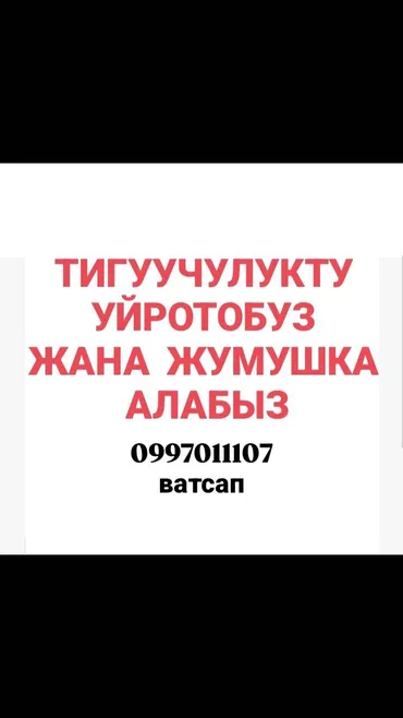Талап кылынат Ар түрдүү жумуштарды жасаган жумушчу, Төлөм Жума сайын, Тажрыйбасыз