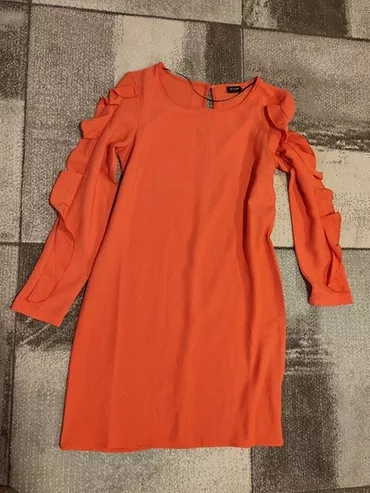 L (EU 40), color - Orange, Cocktail, Long sleeves