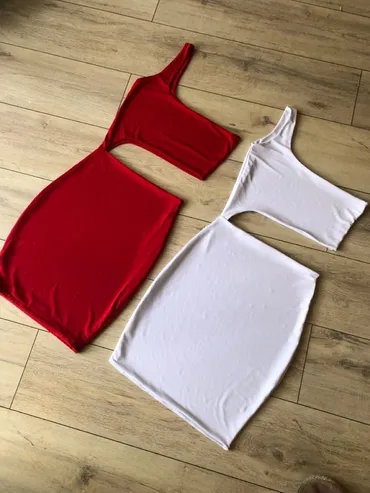 L (EU 40), color - White, Cocktail, With the straps