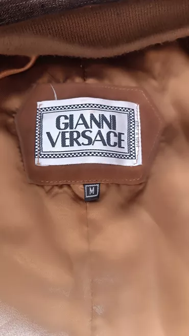 Leather jacket Genuine leather, M (EU 50), Versace Jeans, color - Brown