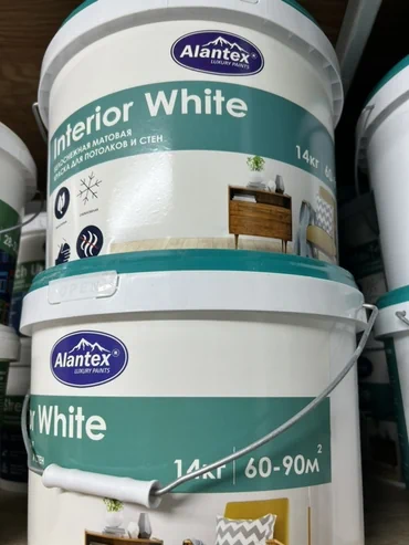 Матовая краска Alantex Interior White предназначена для внутренних
