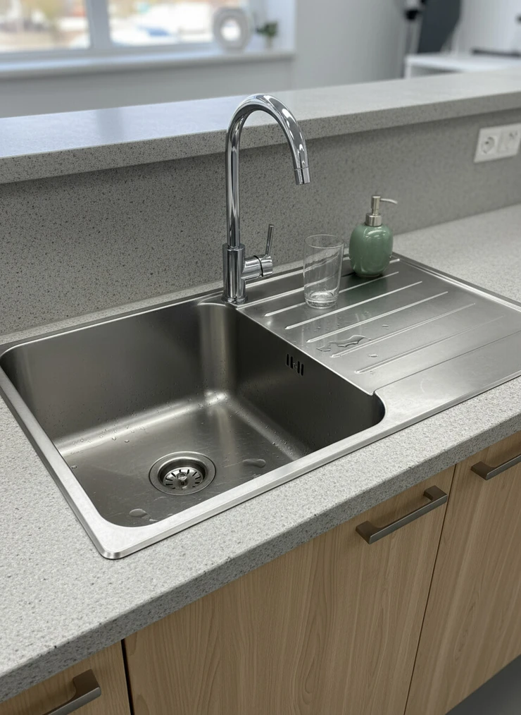 Кухонная мойка, Накладной способ установки, Размер: 63 x 52 см