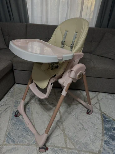 Стульчик для кормления, Б/у, Peg perego, Трансформер, цвет - Розовый, Самовывоз, Платная доставка