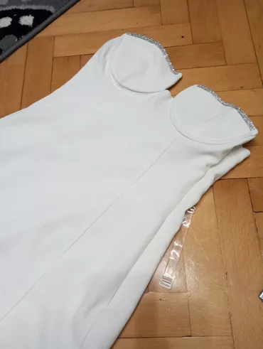 Zara XS (EU 34), color - White, Cocktail, Without sleeves