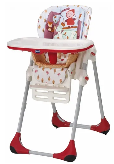 Стульчик для кормления, Б/у, Chicco, Пластик, Трансформер, цвет - Красный, Самовывоз
