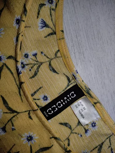 H&M, XS (EU 34), Flax, Floral, color - Yellow