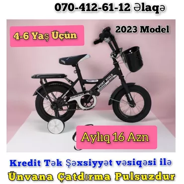 Yeni İki təkərli Uşaq velosipedi Stels, 12", Pulsuz çatdırılma