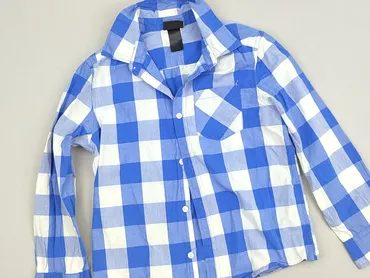 Shirt 8 years, condition - Perfect, pattern - Cell, color - Blue