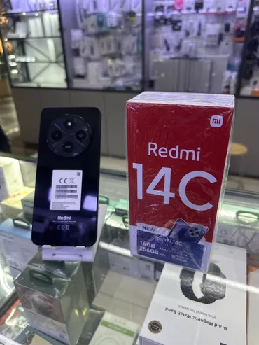 Redmi, Redmi 13C, Жаңы, 256 ГБ, түсү - Кара, 2 SIM