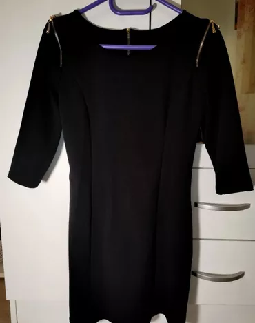 M (EU 38), color - Black, Cocktail, Other sleeves