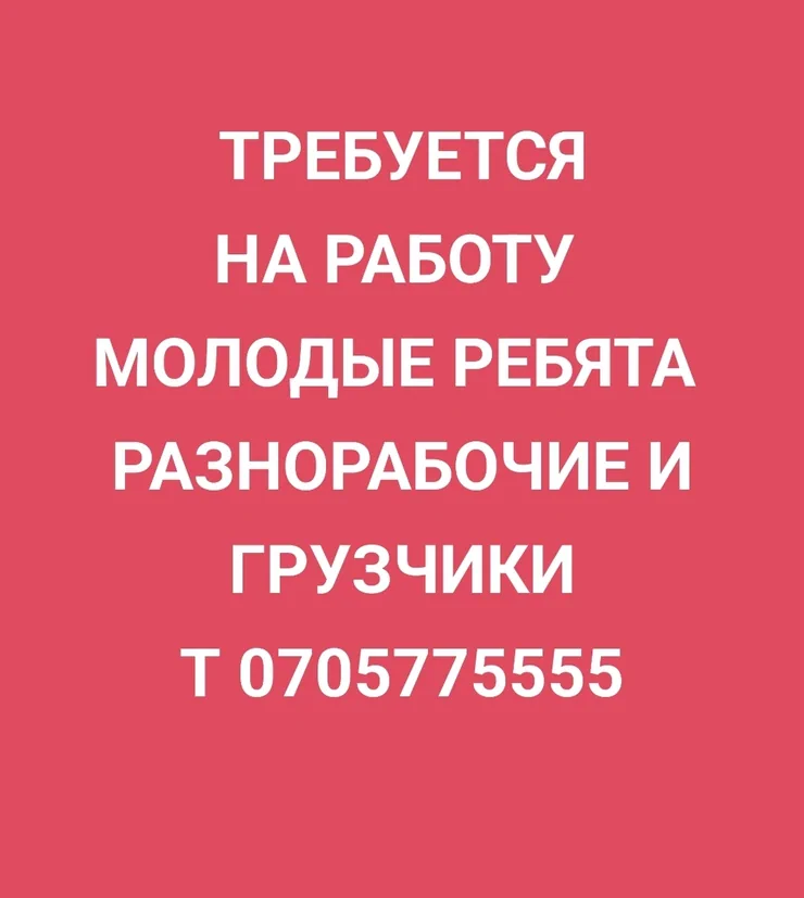 Талап кылынат Ар түрдүү жумуштарды жасаган жумушчу, Тажрыйбасыз