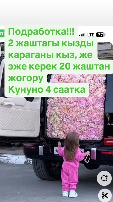 Талап кылынат Бала багуучу Кечки жумуш