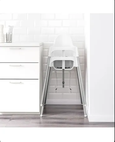 Стульчик для кормления, Новый, Ikea, Пластик, Другой вид, цвет - Белый, Самовывоз, Платная доставка
