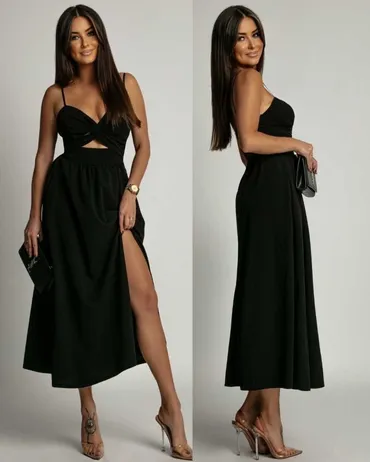 S (EU 36), color - Black, Evening, Short sleeves