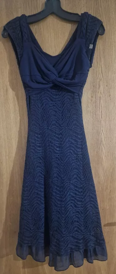 S (EU 36), color - Blue, Evening, Short sleeves