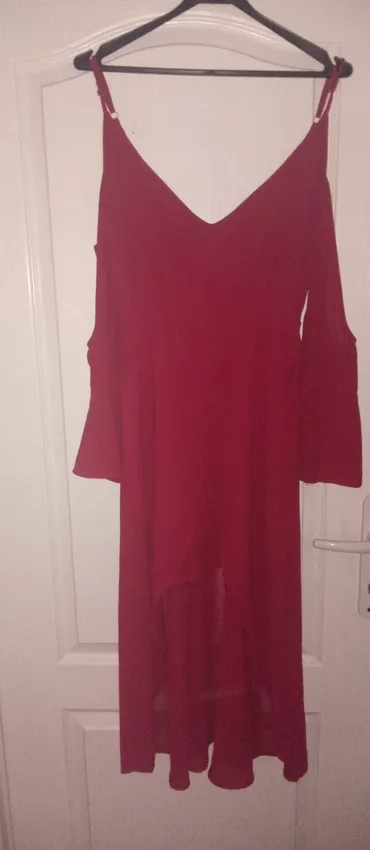M (EU 38), color - Red, Cocktail, Long sleeves
