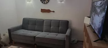 Three-seat sofas, Textile, color - Grey, Used