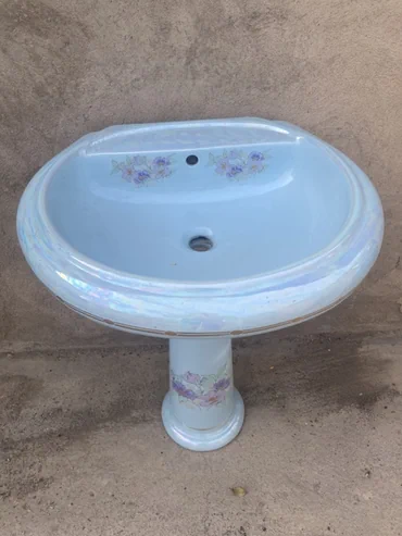 Раковина для ванной, Особенности: С узором, Овальная форма, Материал: Керамика