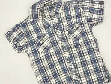 Shirt 10 years, condition - Good, pattern - Cell, color - Blue